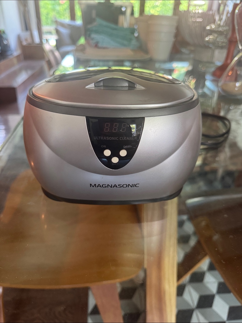 Silver Ultrasonic Jewelry and Accessory Cleaner
